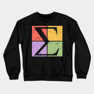 Sigma Pop Art Design - Greek Letter Retro Style Crewneck Sweatshirt