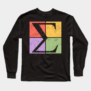 Sigma Pop Art Design - Greek Letter Retro Style Long Sleeve T-Shirt