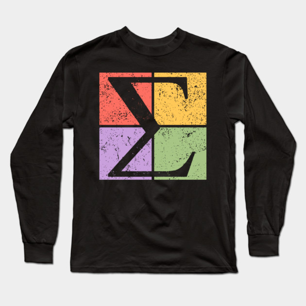 Sigma Pop Art Design - Greek Letter Retro Style Long Sleeve T-Shirt by TuncGK