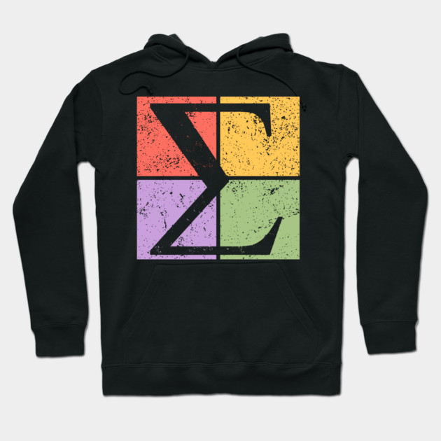 Sigma Pop Art Design - Greek Letter Retro Style Hoodie by TuncGK