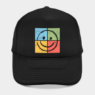 Smiley Pop Art Design - Retro Happy Face Icon Hat