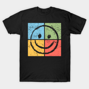 Smiley Pop Art Design - Retro Happy Face Icon T-Shirt