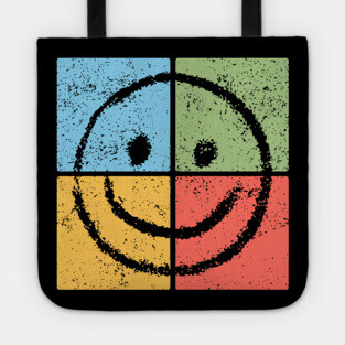 Smiley Pop Art Design - Retro Happy Face Icon Tote