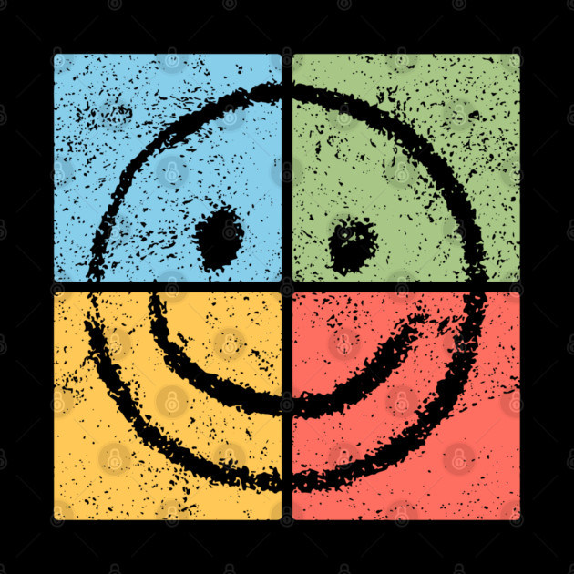 Smiley Pop Art Design - Retro Happy Face Icon by TuncGK