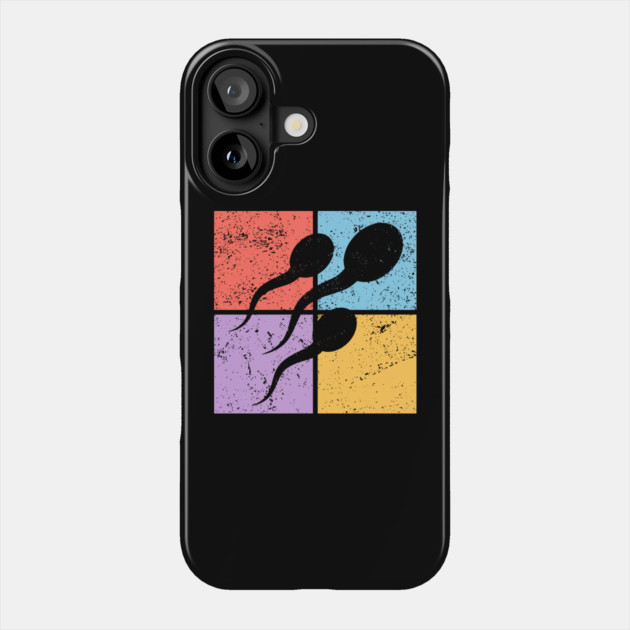 Sperm Race Pop Art Design - Retro Conceptual Art Phone Case by TuncGK