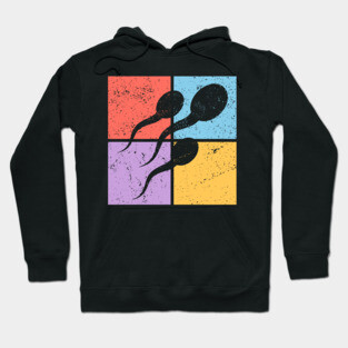 Sperm Race Pop Art Design - Retro Conceptual Art Hoodie