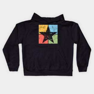 Star Pop Art Design - Retro Celestial Symbol Art Kids Hoodie