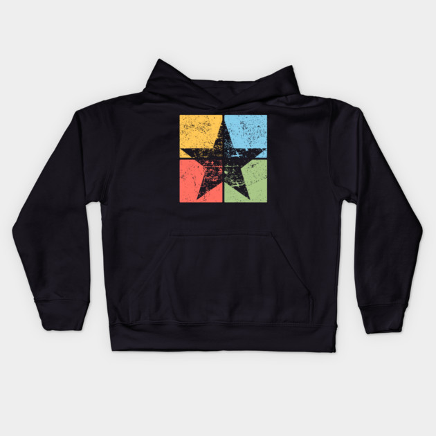 Star Pop Art Design - Retro Celestial Symbol Art Kids Hoodie by TuncGK