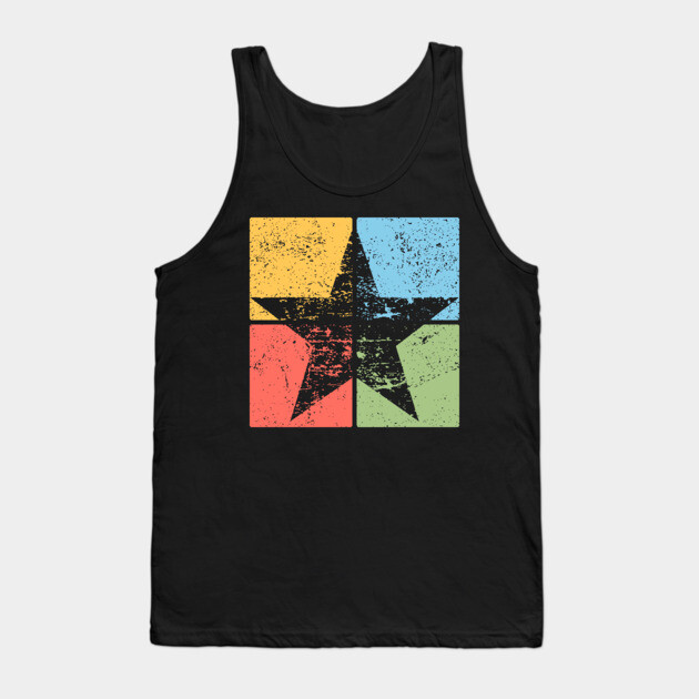 Star Pop Art Design - Retro Celestial Symbol Art Tank Top by TuncGK