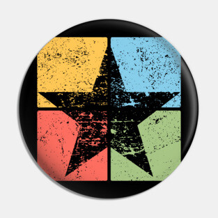 Star Pop Art Design - Retro Celestial Symbol Art Pin