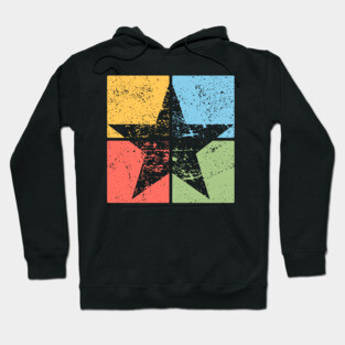 Star Pop Art Design - Retro Celestial Symbol Art Hoodie