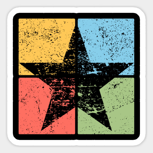 Star Pop Art Design - Retro Celestial Symbol Art Magnet by TuncGK