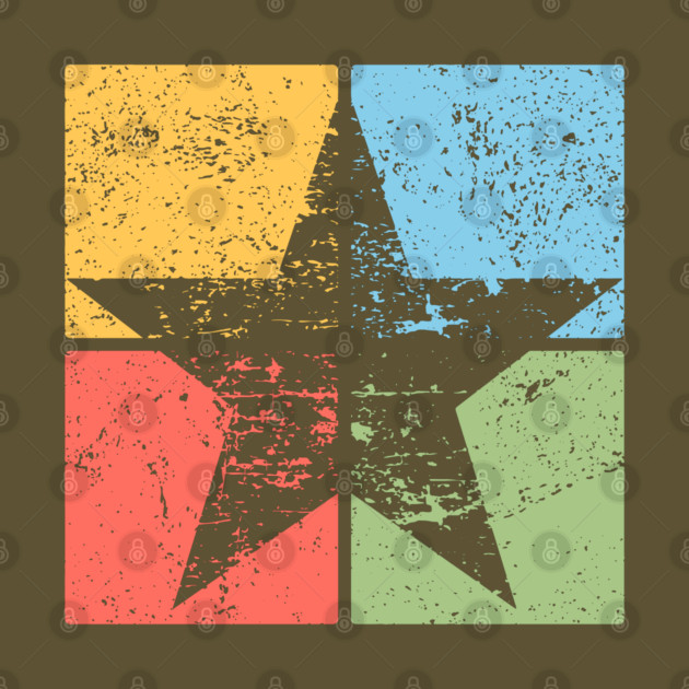 Star Pop Art Design - Retro Celestial Symbol Art by TuncGK