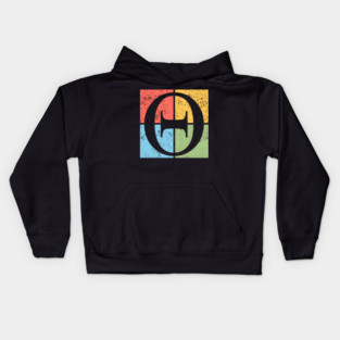 Theta Pop Art Design - Greek Letter Symbol Art Kids Hoodie