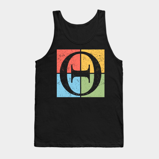 Theta Pop Art Design - Greek Letter Symbol Art Tank Top by TuncGK