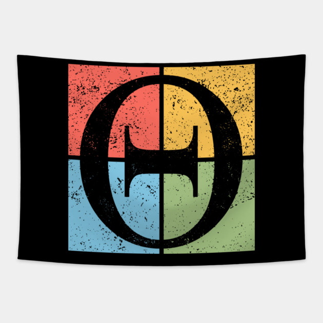 Theta Pop Art Design - Greek Letter Symbol Art Tapestry by TuncGK
