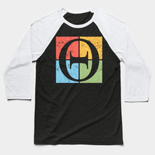 Theta Pop Art Design - Greek Letter Symbol Art Baseball T-Shirt