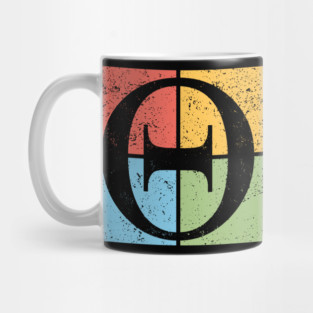 Theta Pop Art Design - Greek Letter Symbol Art Mug