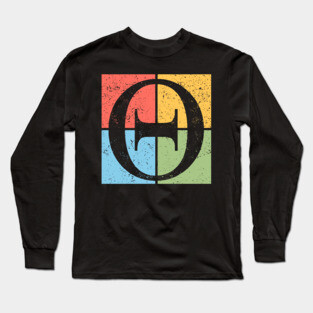 Theta Pop Art Design - Greek Letter Symbol Art Long Sleeve T-Shirt