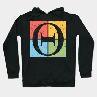 Theta Pop Art Design - Greek Letter Symbol Art Hoodie