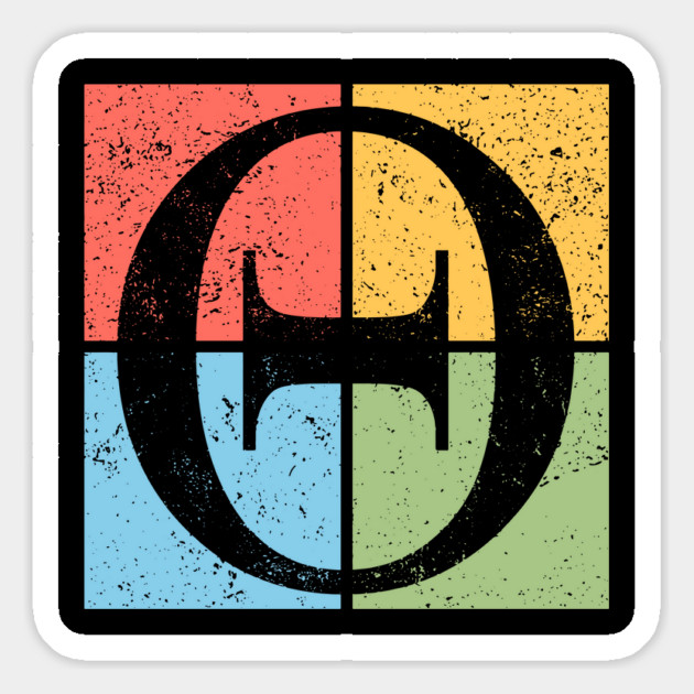 Theta Pop Art Design - Greek Letter Symbol Art Magnet by TuncGK