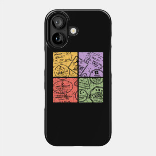 Traveler's Passport Pop Art Design - Retro Travel Art Phone Case