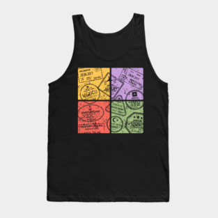 Traveler's Passport Pop Art Design - Retro Travel Art Tank Top