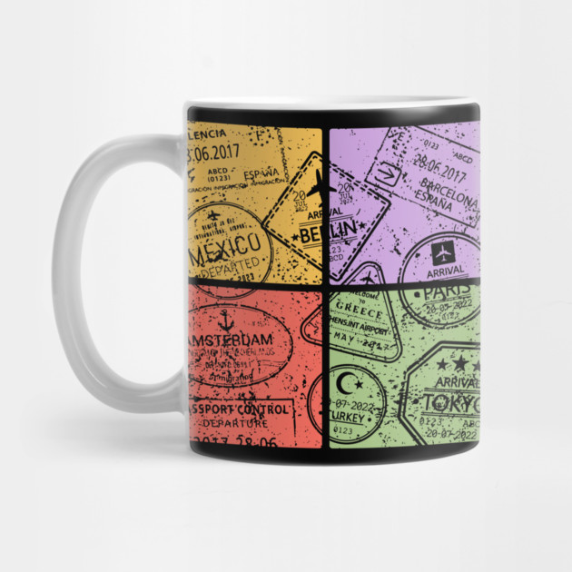 Traveler's Passport Pop Art Design - Retro Travel Art by TuncGK