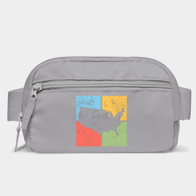 USA Map Pop Art Design - Retro Country Map Artwork by TuncGK