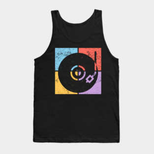 Vinyl Lover Pop Art Design - Retro Music Icon Tank Top
