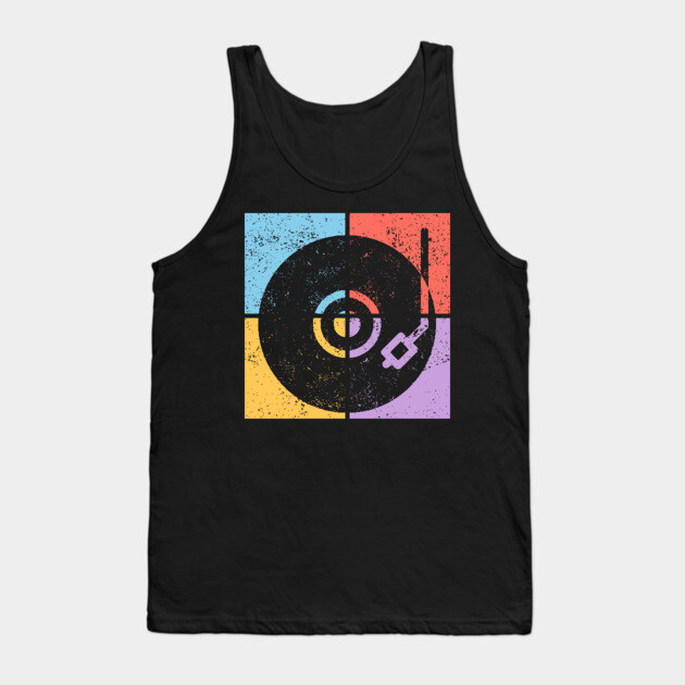 Vinyl Lover Pop Art Design - Retro Music Icon Tank Top by TuncGK