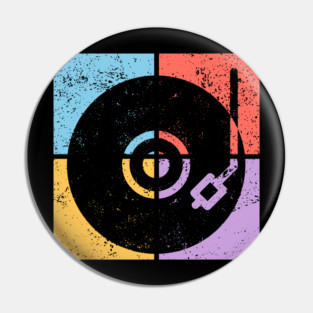 Vinyl Lover Pop Art Design - Retro Music Icon Pin