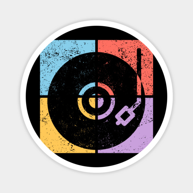 Vinyl Lover Pop Art Design - Retro Music Icon Magnet by TuncGK