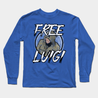 Free Luigi Distressed Watercolor Long Sleeve T-Shirt