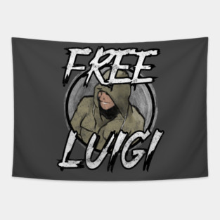 Free Luigi Distressed Watercolor Tapestry