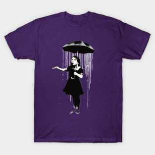 Banksy Rain Street Artist Graffiti T-Shirt