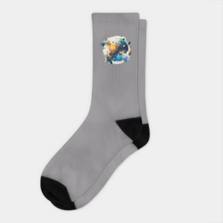Tropical Space Fish Socks