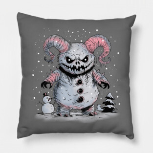 Monster Snowman Pillow
