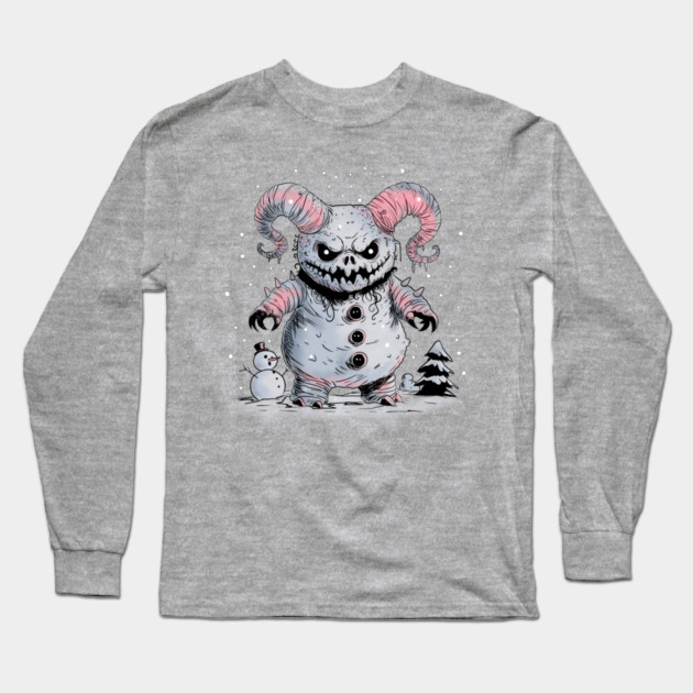Monster Snowman Long Sleeve T-Shirt by H. R. Sinclair