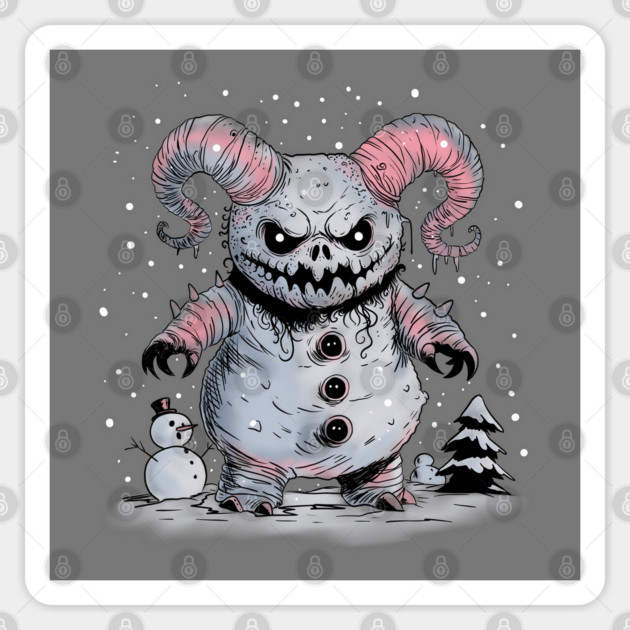 Monster Snowman Sticker by H. R. Sinclair