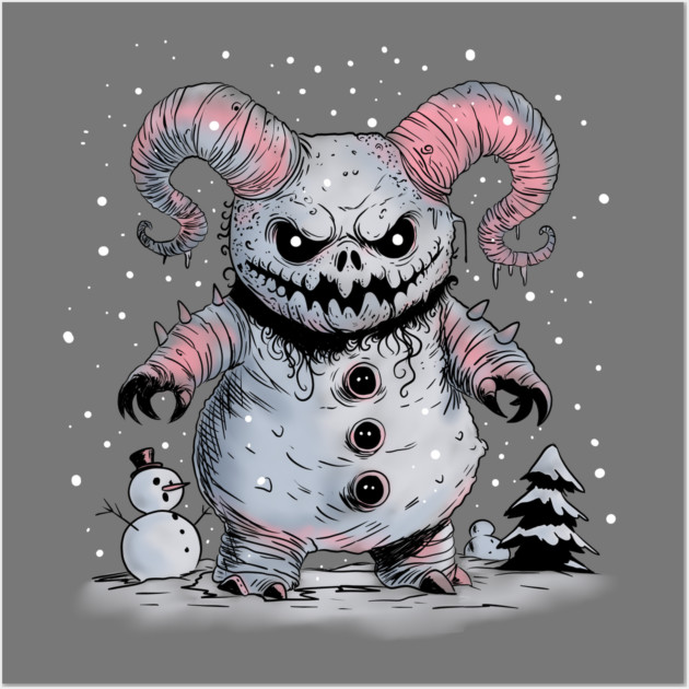 Monster Snowman Wall Art by H. R. Sinclair