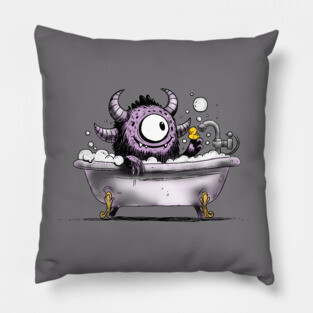 Monster in Bubble Bath Pillow