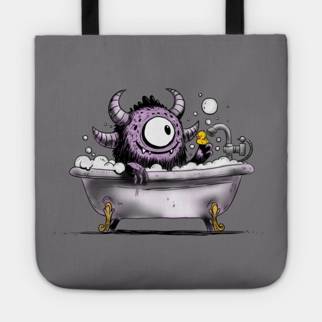 Monster in Bubble Bath Tote by H. R. Sinclair