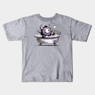 Monster in Bubble Bath Kids T-Shirt
