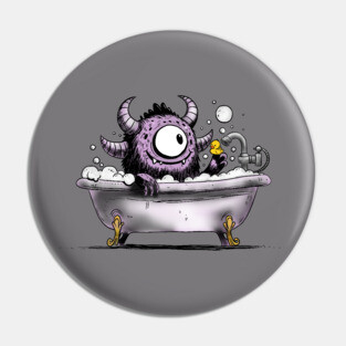 Monster in Bubble Bath Pin