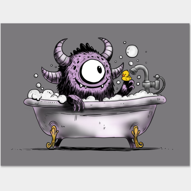 Monster in Bubble Bath Wall Art by H. R. Sinclair