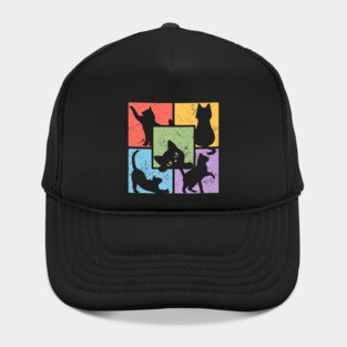 Retro Pop Art Cat Community Hat