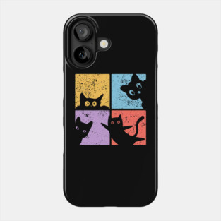 Vibrant Retro Cat Craze Phone Case
