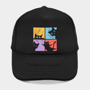 Vibrant Retro Cat Craze Hat