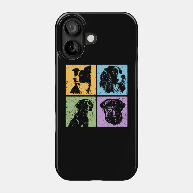 Vibrant Dog World in Retro Style Phone Case by TuncGK
